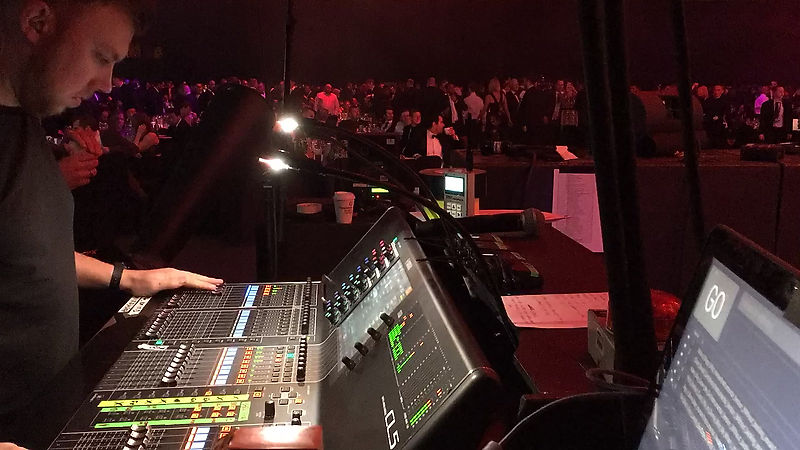 Mixing IEMs and Wedges on a recent corporate gig.